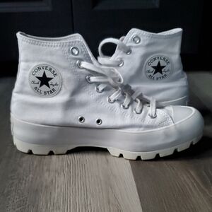 Converse White High Top Canvas Sneakers